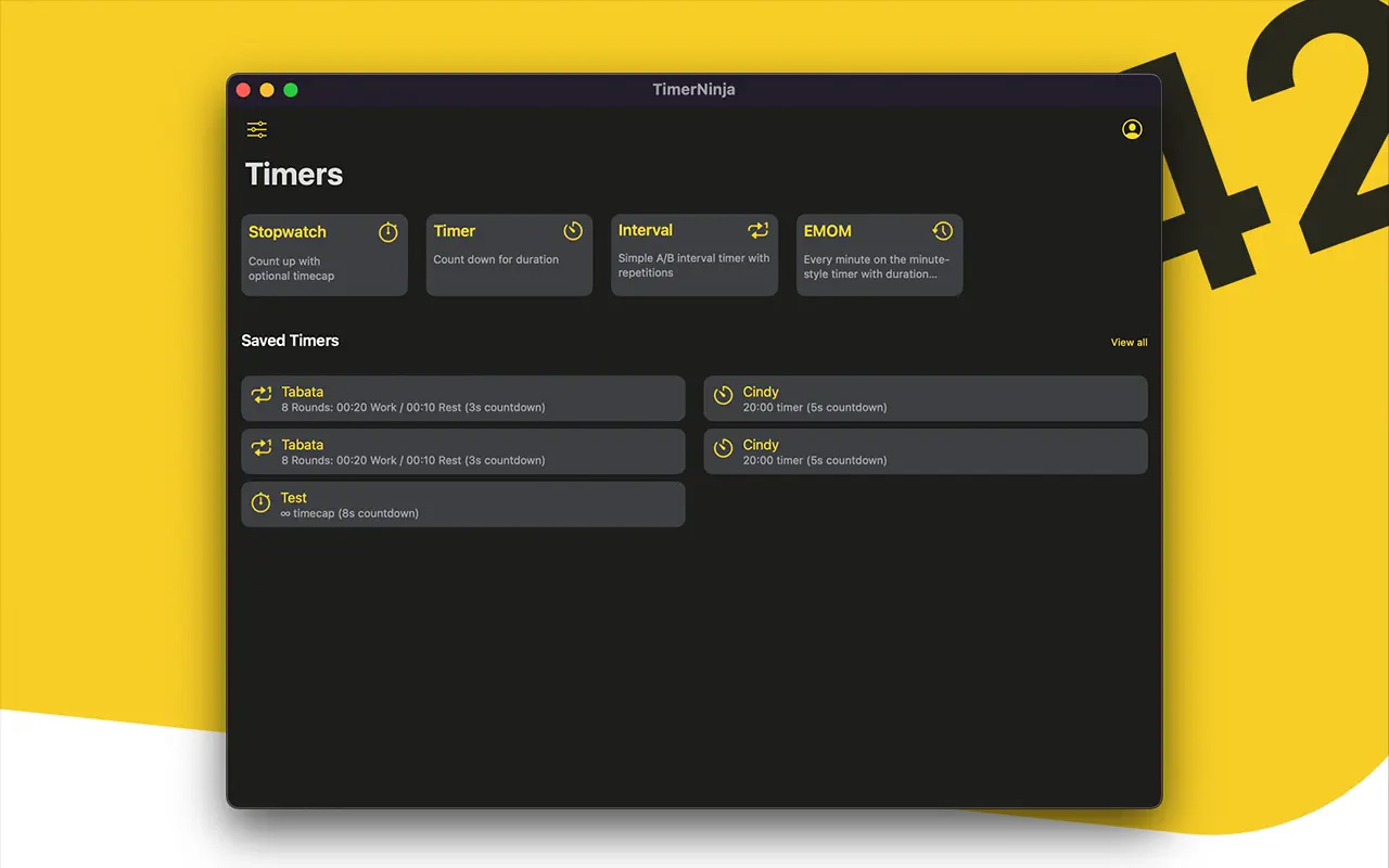 TimerNinja on macOS